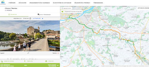 Itinéraire vélo Clisson Nantes via la Vélidéale